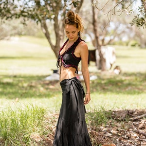 Krótkie kamizelki damskie, kamizelki gorsetowe, kamizelki pirackie, Psy Trance Goa, ubrania w stylu Pixie, kamizelki wróżek, kamizelki burleskowe, kamizelki cygańskie, ubrania elfów, ubrania hipisowskie zdjęcie 6