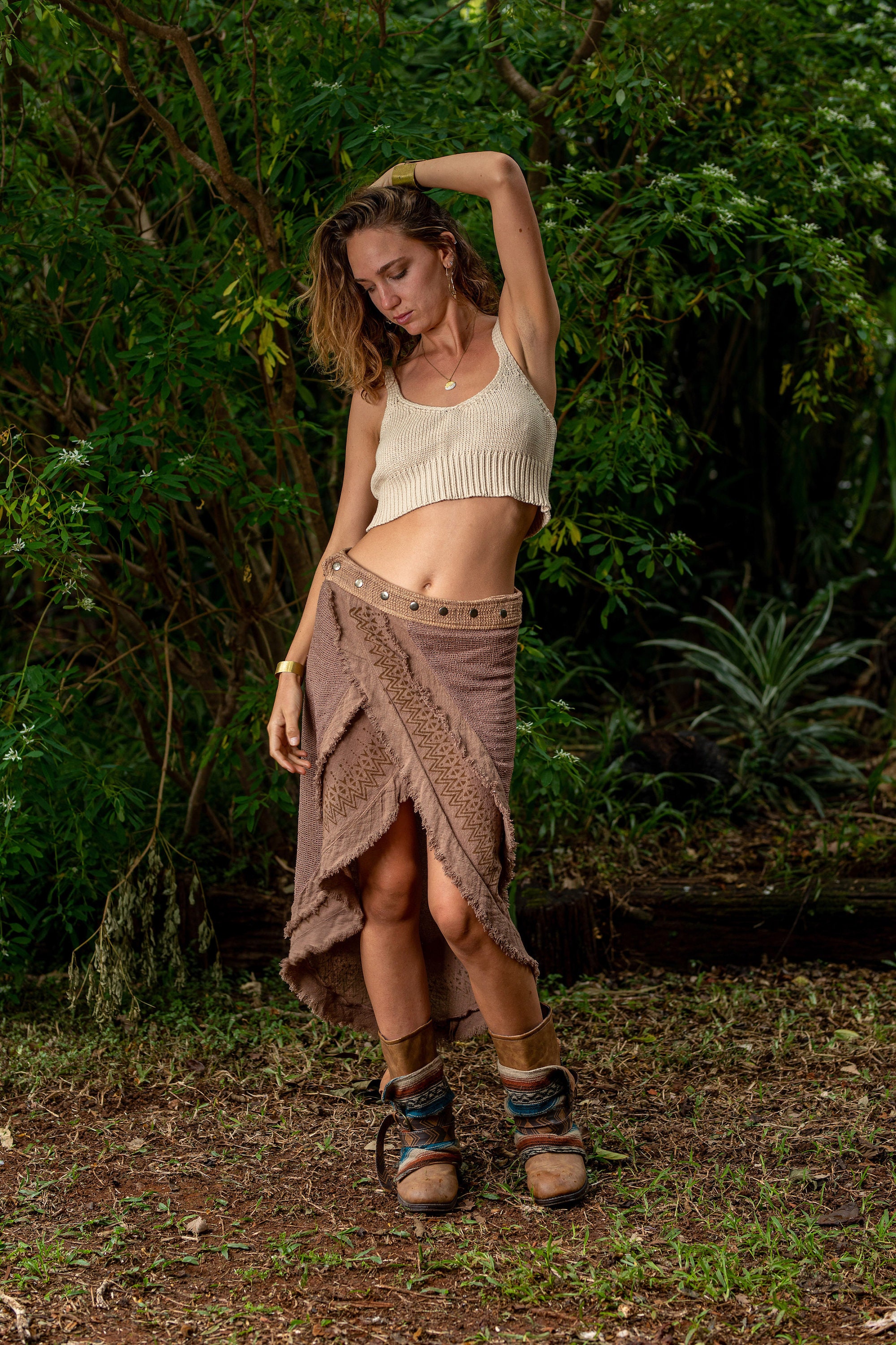 Tribal Skirt, Tribal Clothes, Ethnic Wrap Skirt, Block Print