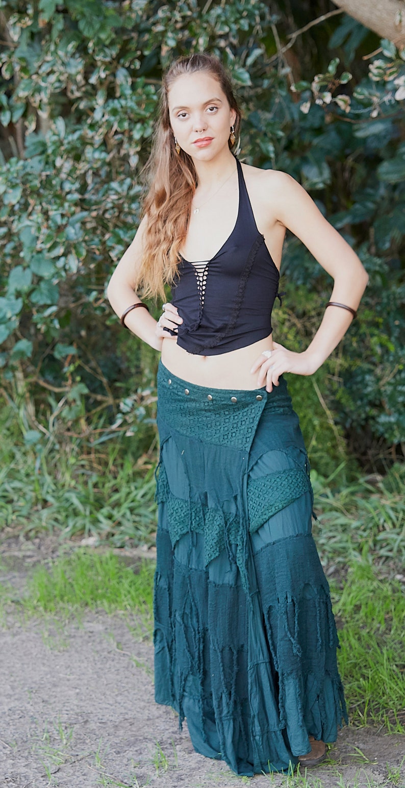 Women Gypsy Skirt Bohemian Skirt Flamenco Skirt Drape Etsy Australia