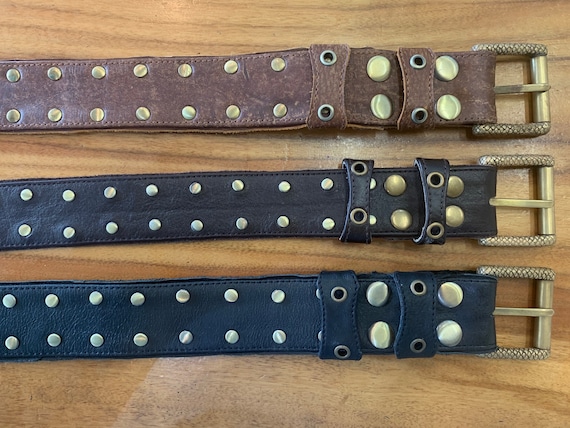 Y2K archive modern pirates studs Belt Leather Pirate Belt