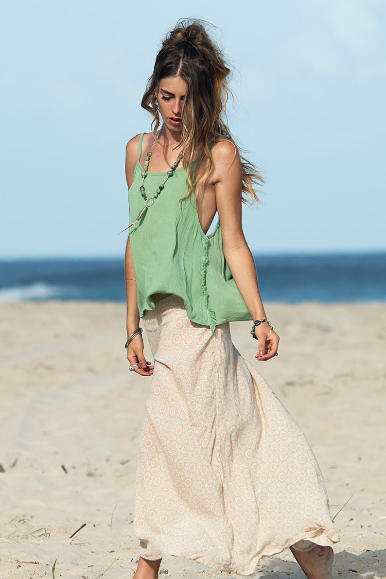 Boho Linen Top Open Back Top Linen Clothing Linen Summer Etsy