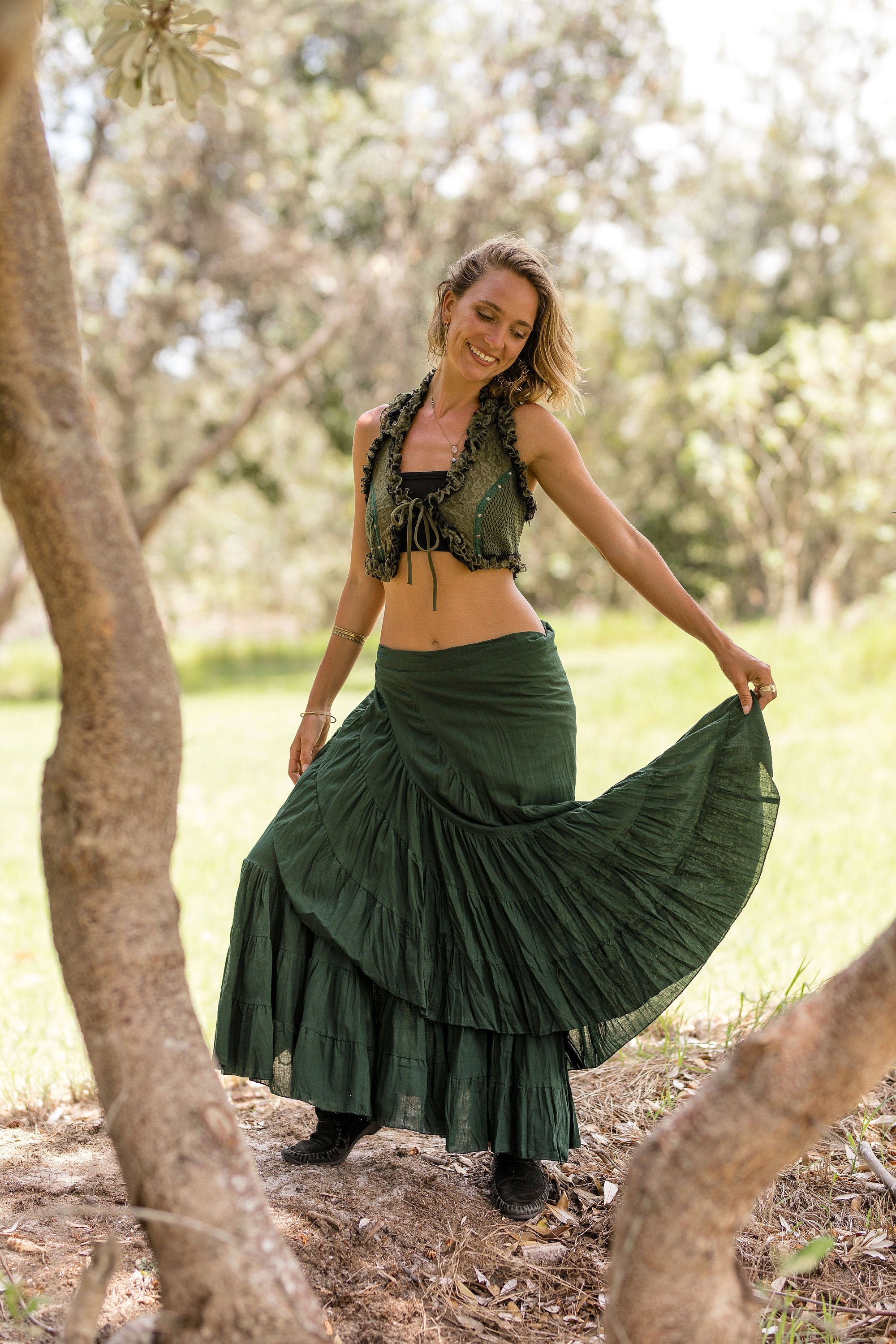 Flamenco Skirt - Cream Vic – The Phoenix Rose
