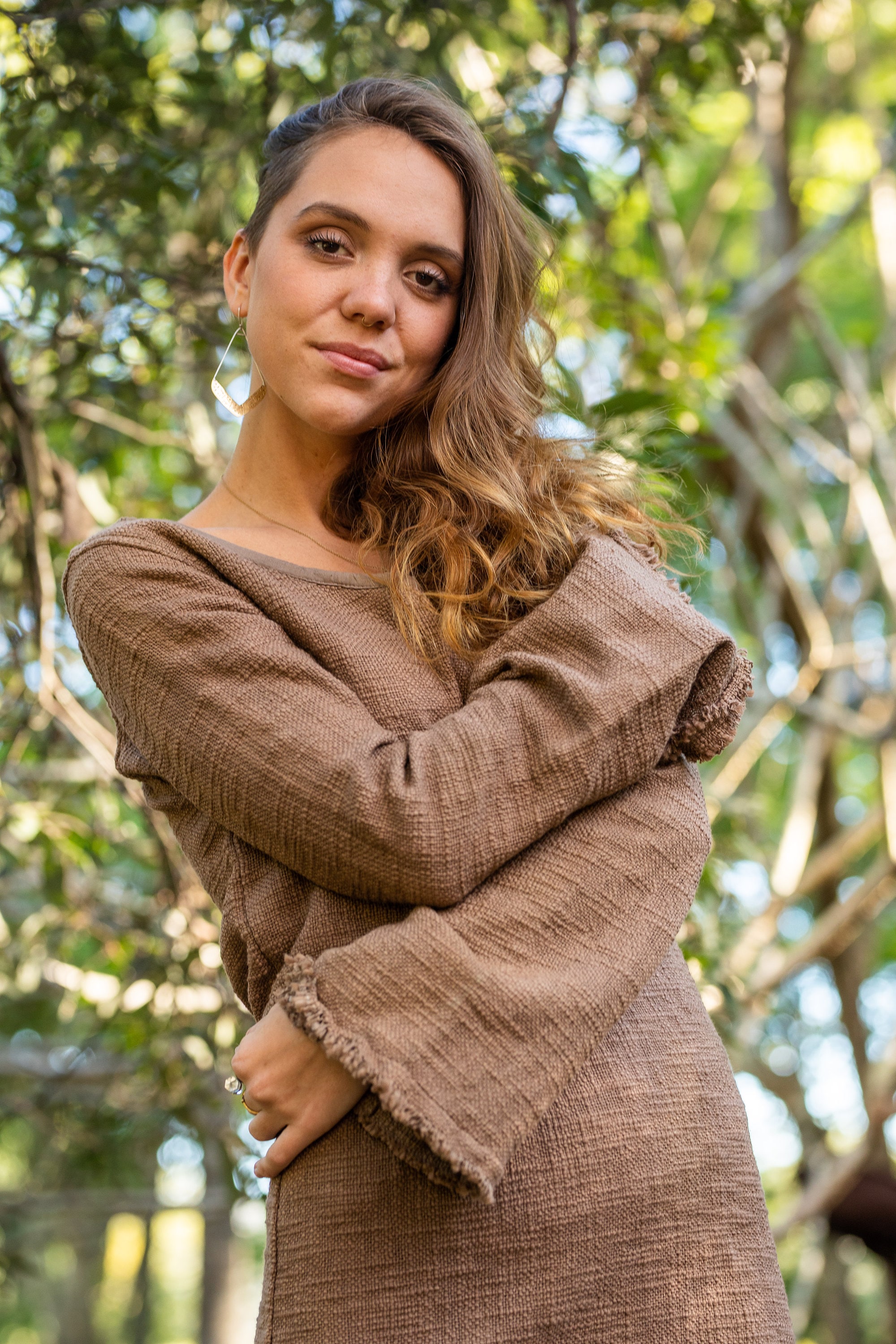 Raw Cotton Blouse, Nomad Clothing, Ethnic Top, Festival Top, Tribal Clothing, Hippie Blouse, Earthy Clothing, Burning Man Clothing