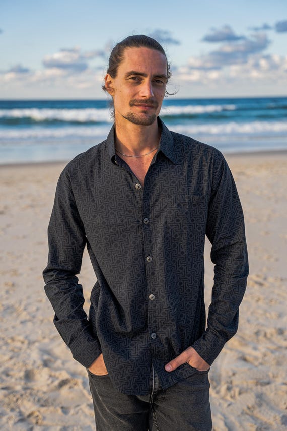 Men Shirt, Boho Clothing, Beach Shirt, Psychedelic Clothing, Tribal Shirt, Men Vest, Festival Clothing, Cotton Shirt, Psy Trance Goa