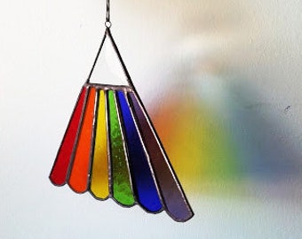 Birdie Mini Sun Catcher - Makes Rainbows! - Handmade Stained Glass Art - Made to Order