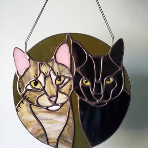 Custom Pet Portrait Deluxe, One of a Kind Stained Glass Sun Catcher Pet Memorial Made to Order image 10