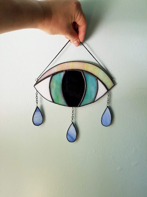 Glass Art Suncatchers Art & Collectibles Glowing Eye Stained Glass etna