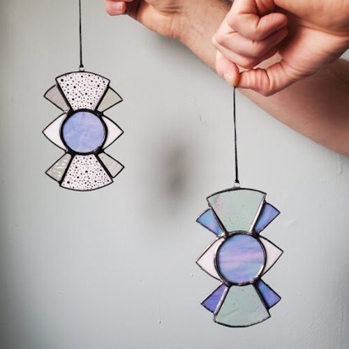Attrape-soleil Art Déco - Décoration de vitrail irisé