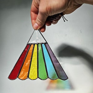 Birdie Mini Sun Catcher - Makes Rainbows! - Handmade Stained Glass Art - Ready to Ship!