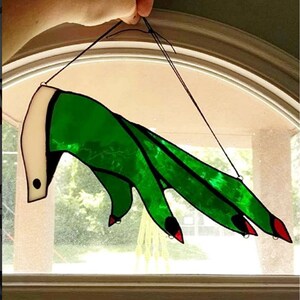 Witch Hand Sun Catcher Handmade Stained Glass Art Made to Order image 6