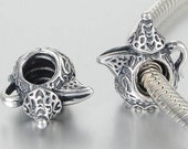 Pandora, Bracelet Charms, Beads ARABIAN COFFEE POT Dallah New Threaded s925 Sterling Silver Fully Stamped