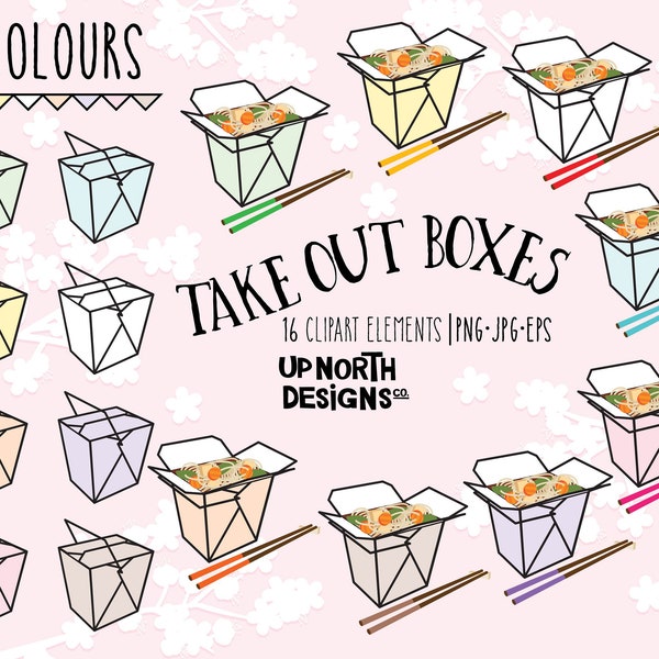 Christmas Chinese Take Out Boxes Etsy