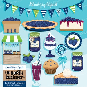 Blueberry Clipart Blueberry pie clipart Blueberry cheesecake Blueberry muffin Clipart Blueberry Jam Smoothie Personal and Commercial Use