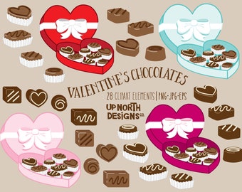 Valentine's day chocolates gourmet chocolate clipart Valentine's day candy box heart shaped box of milk and dark chocolate clipart