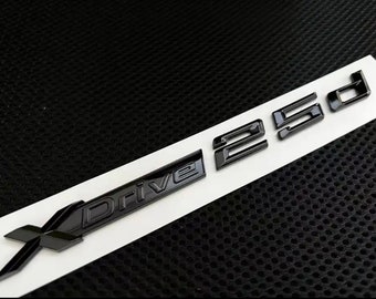 BMW XDrive Badge Emblem 25d Black Gloss Rear Boot Side Door Single/Twin packs UK Stock