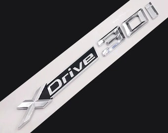BMW XDrive Badge Emblem 30i Silver Chrome Rear Boot Side Door Single/Twin packs UK Stock