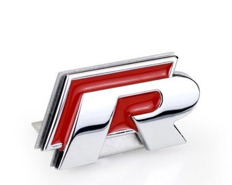 VW Red R Line Front Grill Badge Emblem New UK Stock