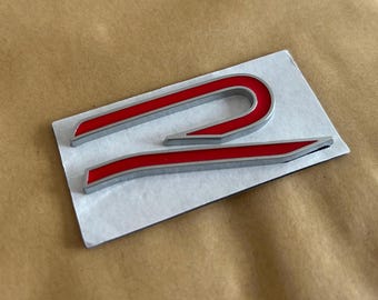 VW Red and Chrome R Line Rear Badge Emblem Large Boot New UK Stock