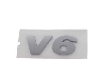 VW Silver V6 Rear Badge Emblem New UK Stock