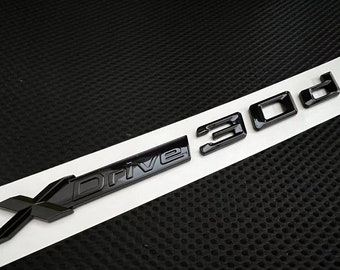 BMW XDrive Badge Emblem 30d Black Gloss Rear Boot Side Door Single/Twin packs UK Stock