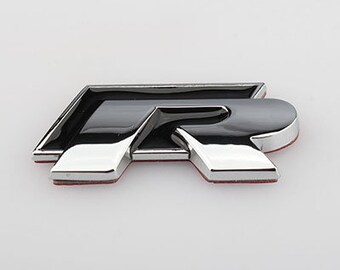 VW Black R Line Rear Badge Emblem New UK Stock