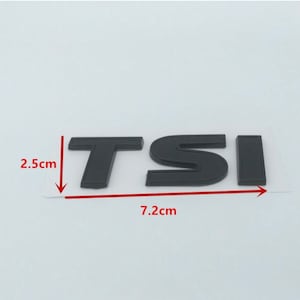 VW TSI Black Gloss Badge Emblem Golf Passat Caddy Scirocco boot UK Stock