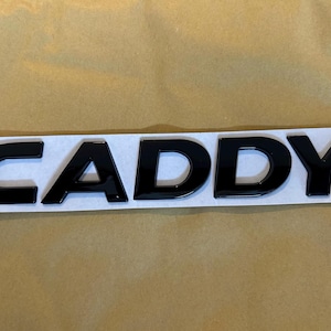 VW Caddy Black Rear Door Badge Emblem 2011-2021 (Gloss finish)