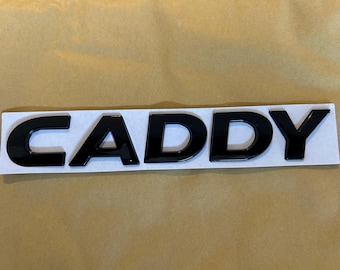 VW Caddy Black Rear Door Badge Emblem 2011-2021 (Gloss finish)