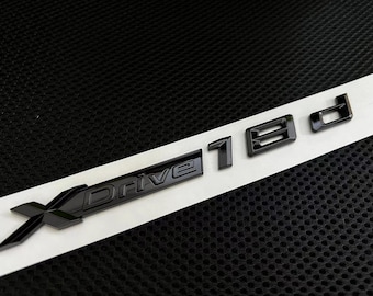 BMW XDrive Badge Emblem 18d Black Gloss Rear Boot Side Door Single/Twin packs UK Stock