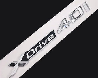 BMW XDrive Badge Emblem 40i Silver Chrome Rear Boot Side Door Single/Twin packs UK Stock