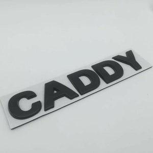 VW Caddy Black Gloss Rear Door Badge Emblem 2004-2011