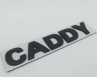 VW Caddy Black Gloss Rear Door Badge Emblem 2004-2011