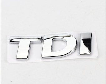 VW Silver TDI Rear Badge Emblem New UK Stock