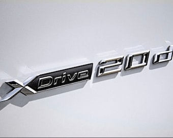 BMW XDrive Badge Emblem 20d Silver Chrome Rear Boot Side Door Single/Twin packs UK Stock