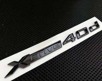 BMW XDrive Badge Emblem 40d Black Gloss Rear Boot Side Door Single/Twin packs UK Stock
