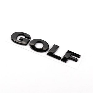 VW Golf Black Gloss Rear Badge Emblem New UK Stock