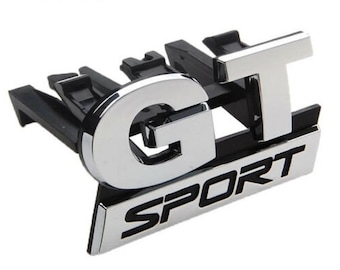 VW GT Sport Badge Chrome Front Car Grill and rear SPORT Golf Polo Passat uk stock