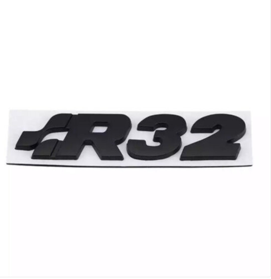 R32 Black Badge Fit for VW Volkswagen Golf Passat Corrado Emblem Uk ...