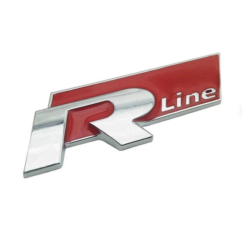 VW Red R Line Large Rear Badge Emblem New UK Stock - Etsy