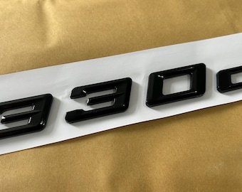 BMW Badge Emblem 330d Black Gloss Rear Boot  UK Stock