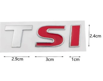 TSI Boot Badge For VW Golf Passat Caddy Scirocco Jetta Trunk Emblem UK Stock