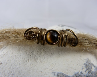 Dread jewelry "Tiger Eye", dread bead, dread bead, dread bead, dreadlock jewelry