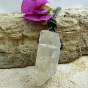 Rock crystal point natural, necklace quartz, pendant rock crystal