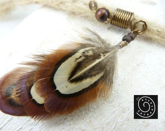 Dread Schmuck "Feder" bronze Dreadlock Schmuck Dreadperle