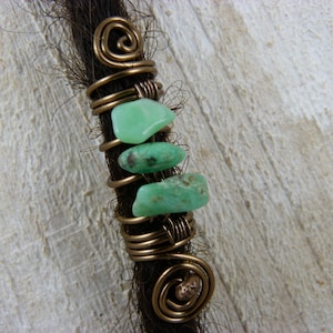 Dread Jewelry &quot;Dryad&quot; with Chrysophrase Dreadlocks Jewelry Dreadbeads