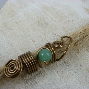 Dread bead, Dread jewelry &quot;Aventurine&quot; Rasta bead Dreadlock jewelry, Dreadhats