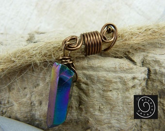 Dreadbead "rainbow",Dreadlocks jewelry,rastabeads,dreads and gems, braids jewelry, dreadstuff