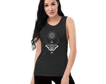 Luna Moth and D20 Muscle Tank