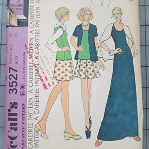 McCalls Dress/Skirt/Jacket/Top Pattern 3527 Size 14, Bust 36