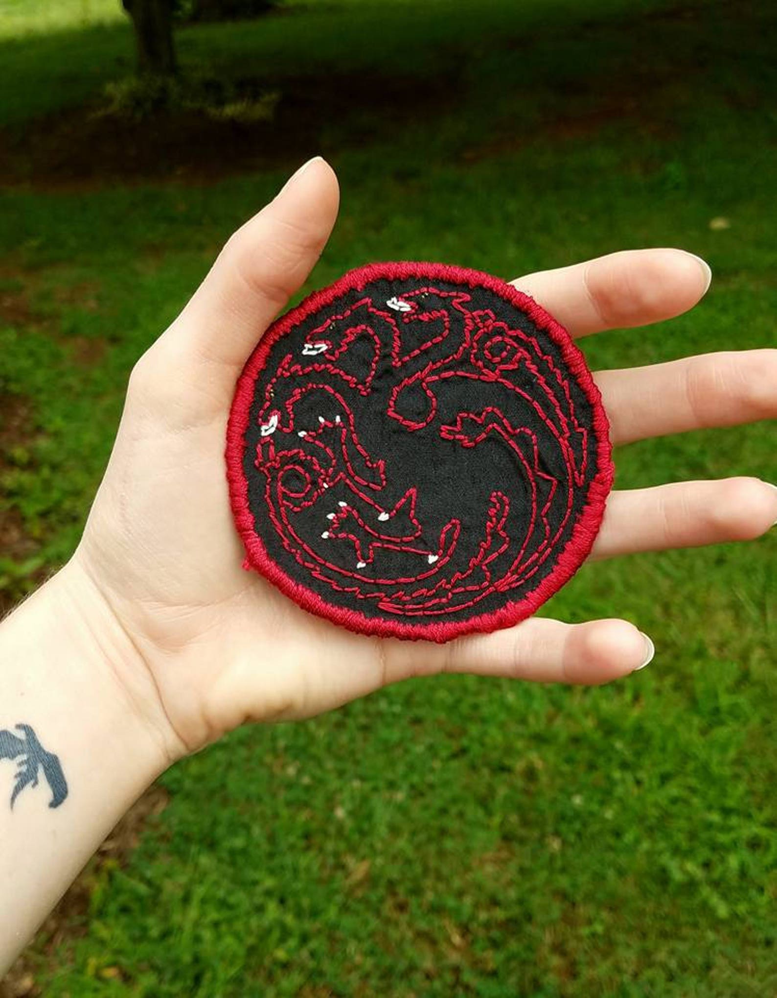 Hand Embroidered House Targaryen Patch Etsy
